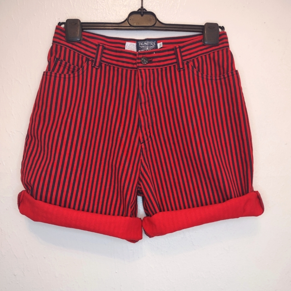 Vintage Red & Black Striped Palmetto Shirts Sz. 13